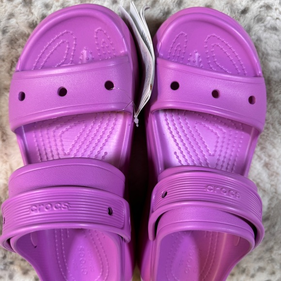 CROCS Mega Crush Sandal - Platform Pink and Purple - Size M 7 / W 9 - Picture 7 of 11